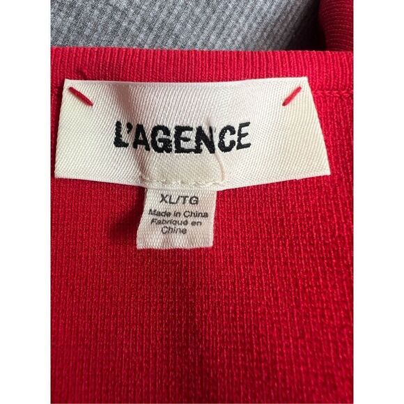 L'agence Women's Scarlet Red Gold Saga Knit Sleeveless Corset Top Size XL NWOT - Picture 10 of 16